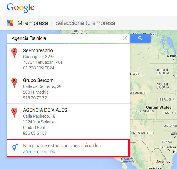 Add company in Google my business