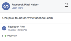 page view pixel helper facebook