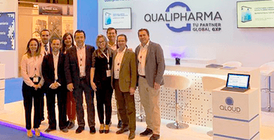 qualipharma team at the farmaforum stand