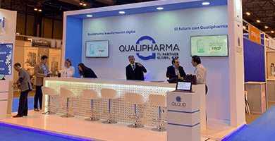 qualipharma booth at farmaforum
